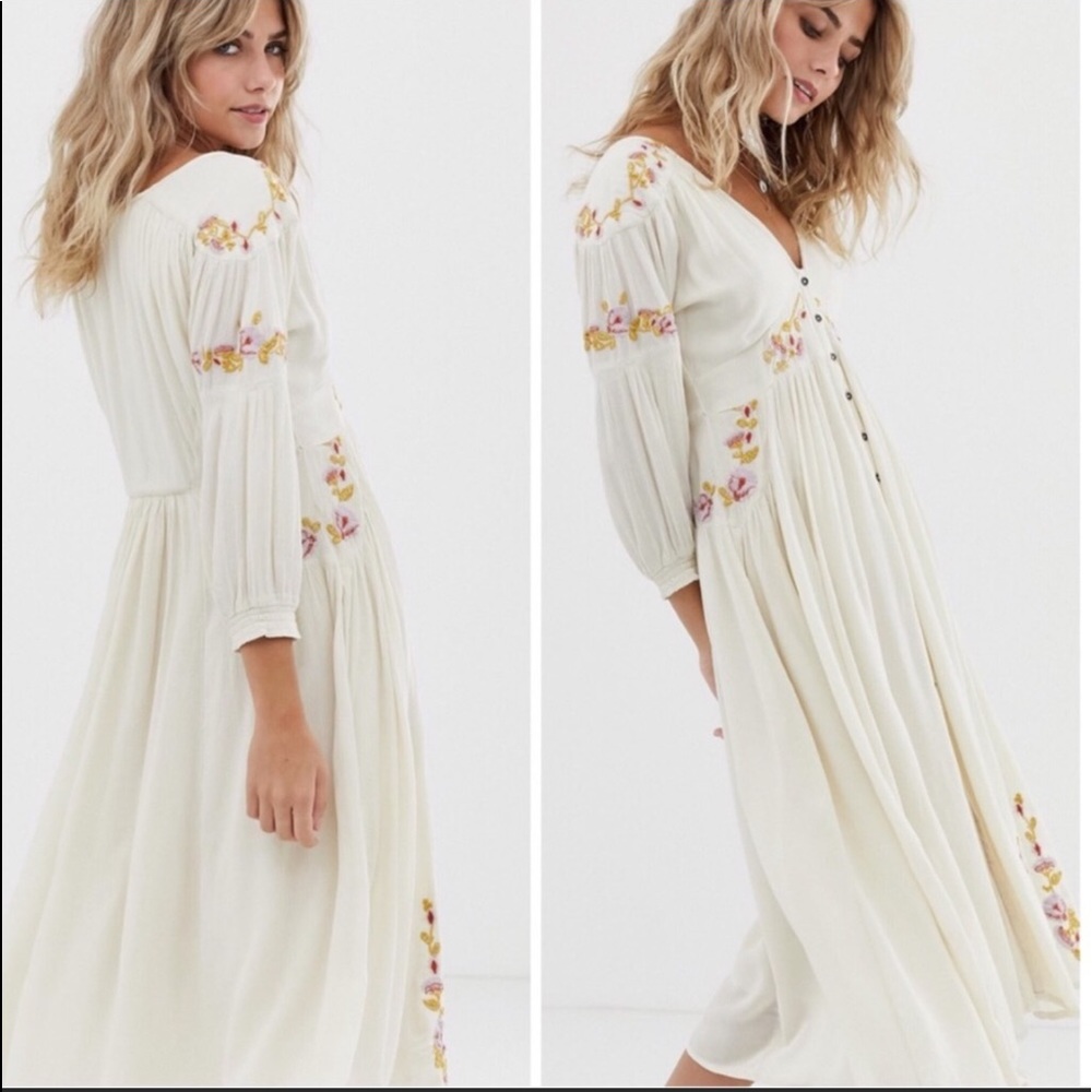 COPY - NWT! Free People “Day Glow” Button Up Midi Dress!